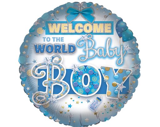 18in BABY BOY FOIL BALLOON
