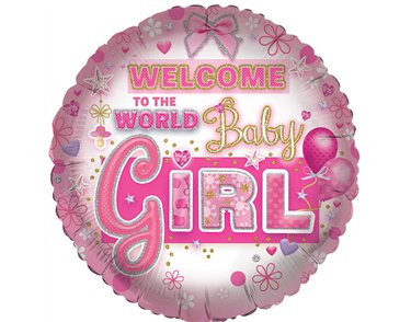 18in BABY GIRL FOIL BALLOON