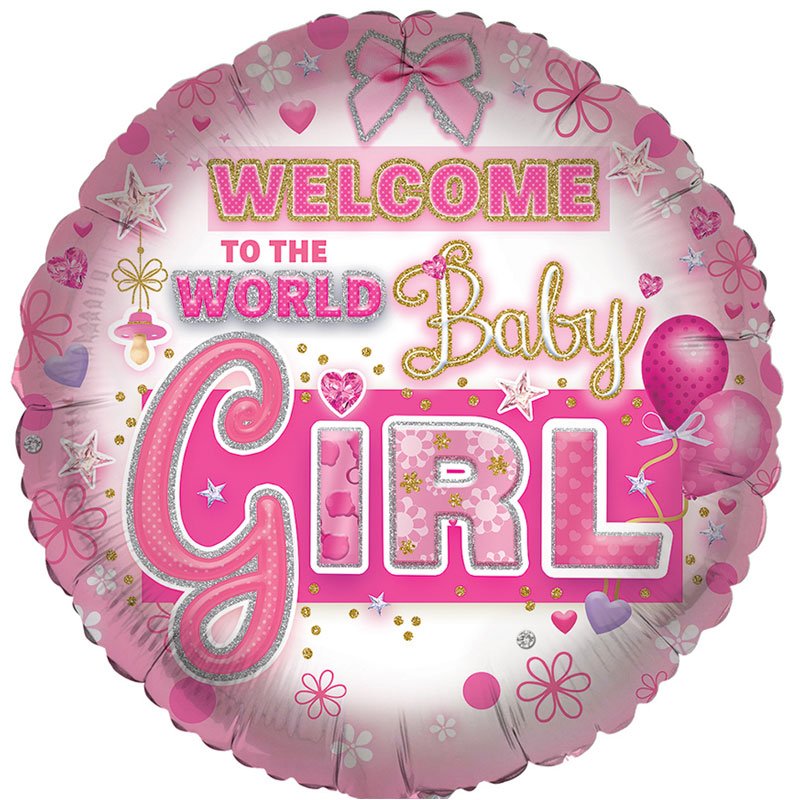 18in BABY GIRL FOIL BALLOON