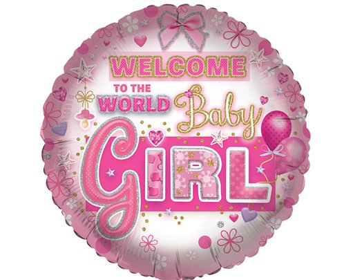 18in BABY GIRL FOIL BALLOON