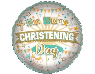 18in CHRISTENING GENERIC FOIL BALLOON