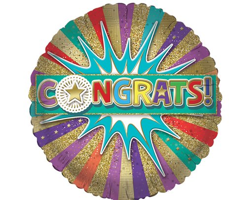 18in CONGRATS FOIL BALLOON