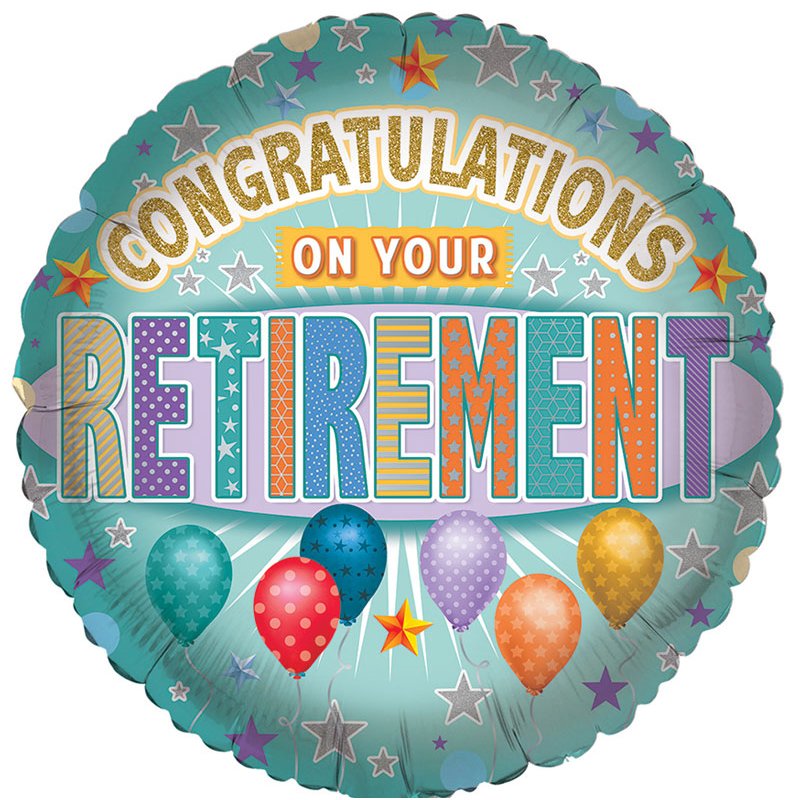 18in RETIREMENT FOIL BALLOON