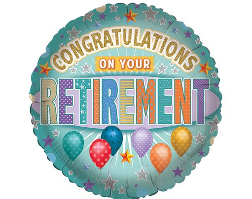 18in RETIREMENT FOIL BALLOON