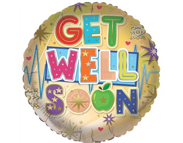18in GET WELL FOIL BALLOON