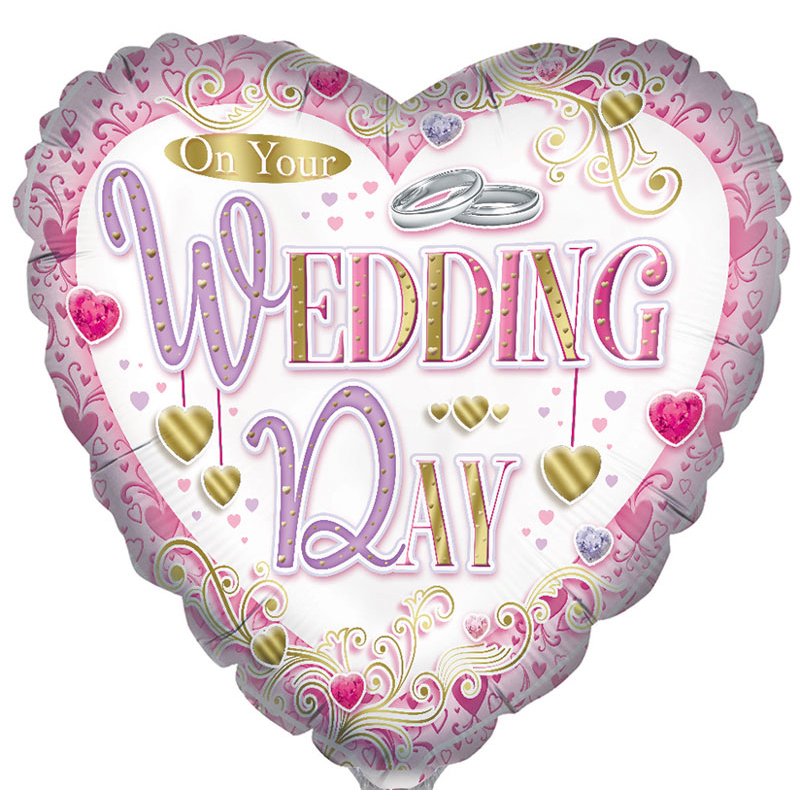 18in WEDDING DAY FOIL BALLOON