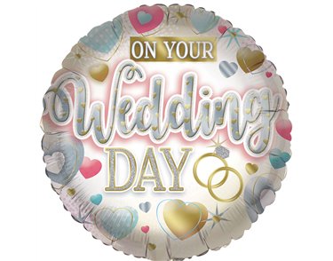 18in WEDDING DAY FOIL BALLOON