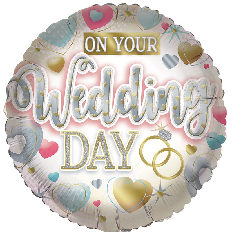 18in WEDDING DAY FOIL BALLOON