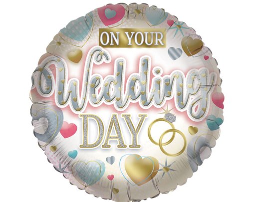 18in WEDDING DAY FOIL BALLOON