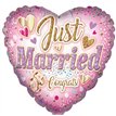 18in JUST MARRIED FOIL BALLOON