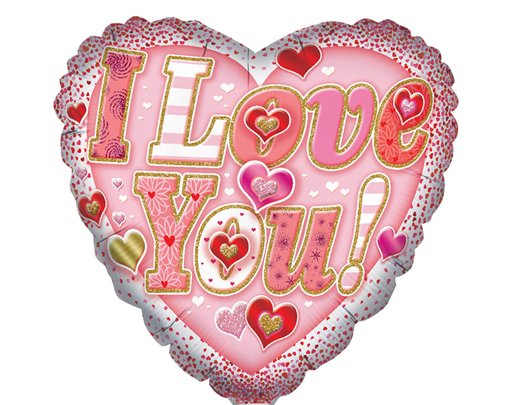 18in I LOVE YOU FOIL BALLOON