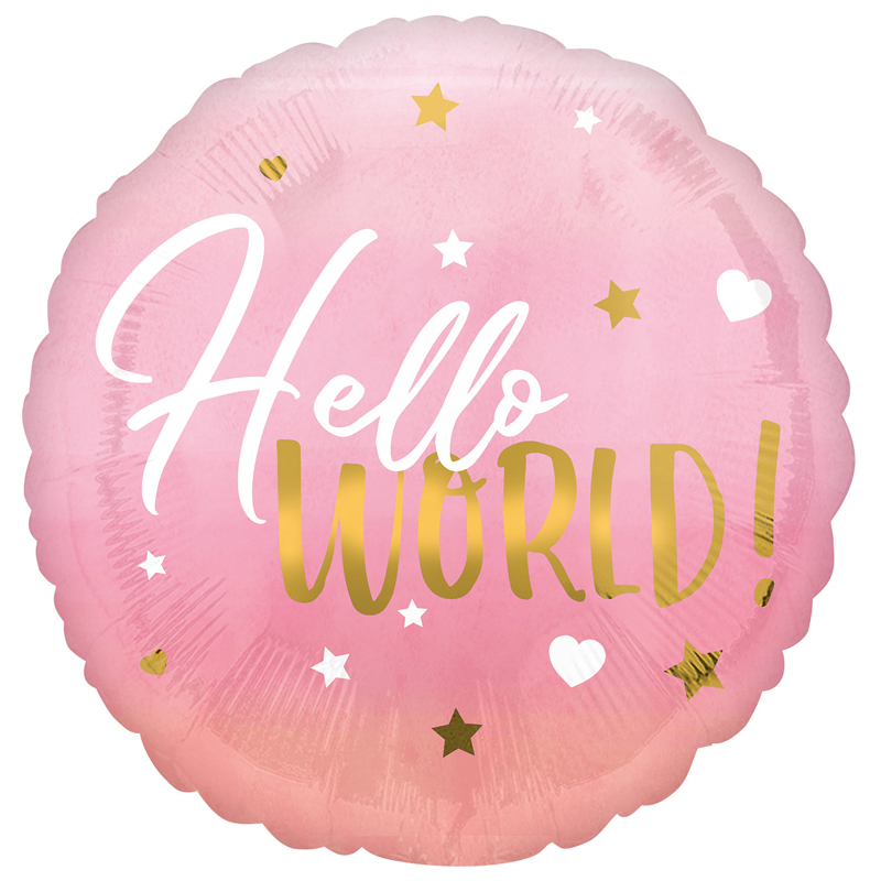 18in PINK BABY GIRL FOIL BALLOON