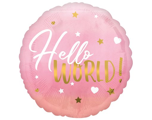18in PINK BABY GIRL FOIL BALLOON