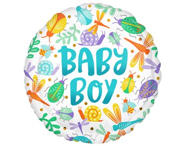 18in BABY BOY WATERCOLOR FOIL BALLOON