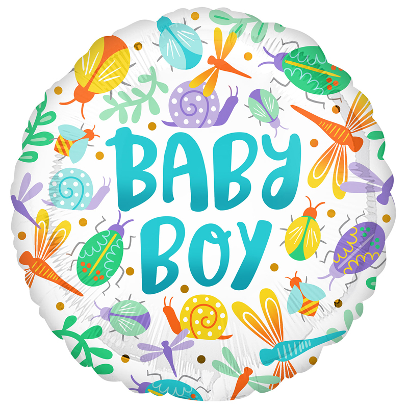 18in BABY BOY WATERCOLOR FOIL BALLOON