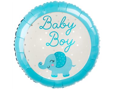18in BABY BOY ELEPHANT FOIL BALLOON