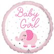 18in BABY GIRL ELEPHANT FOIL BALLOON