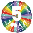 18in 5 TODAY BIRTHDAY BRIGHTS FOIL BALLOON