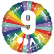 18in 9 TODAY BIRTHDAY BRIGHTS FOIL BALLOON