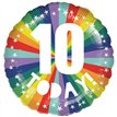 18in 10 TODAY BIRTHDAY BRIGHTS FOIL BALLOON