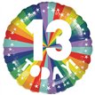 18in 13 TODAY BIRTHDAY BRIGHTS FOIL BALLOON
