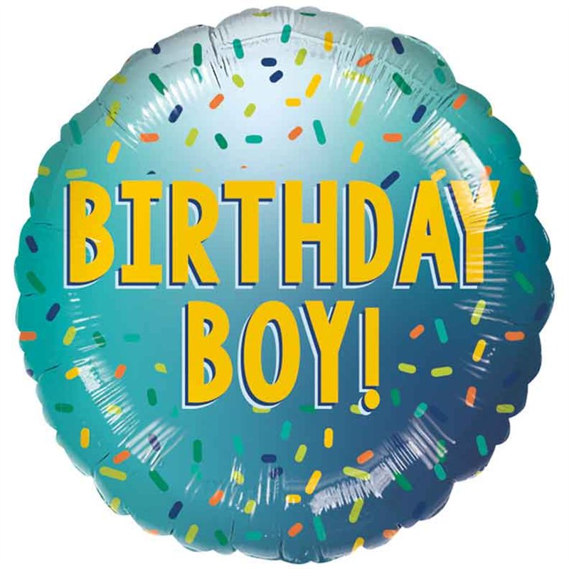 18in BIRTHDAY BOY FOIL BALLOON
