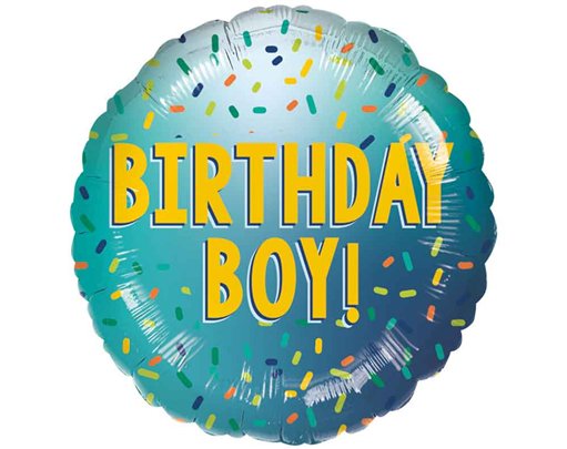 18in BIRTHDAY BOY FOIL BALLOON