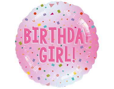 18in BIRTHDAY GIRL FOIL BALLOON