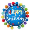 DOT CIRCLE BIRTHDAY SUPERSHAPE FOIL BALLOON