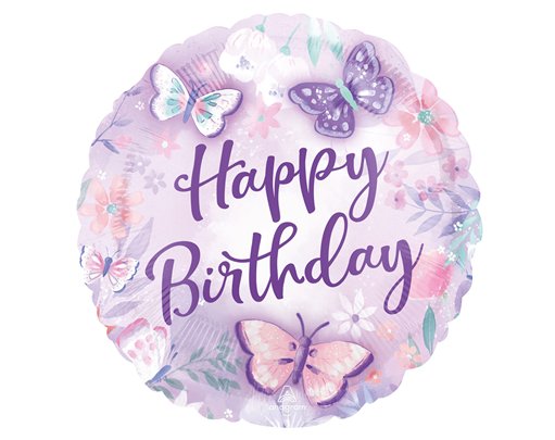 18in FLUTTER HAPPY BIRTHDAY FOIL BALLOON