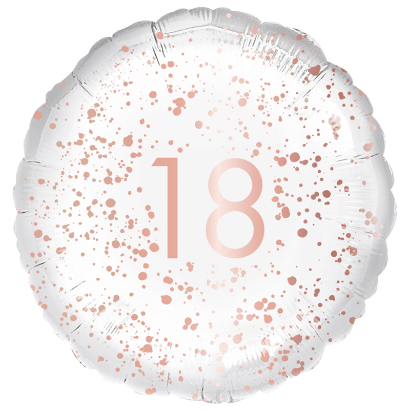 18in ROSE GOLD 18 FOIL BALLOON