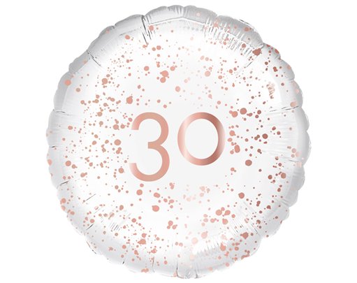 18in ROSE GOLD 30 FOIL BALLOON