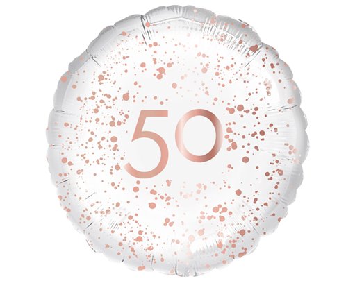 18in ROSE GOLD 50 FOIL BALLOON