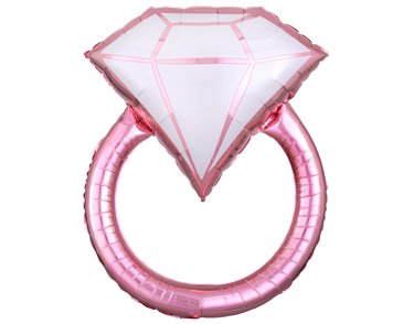 BLUSH WEDDING RING SUPERSHAPE FOIL BALLOON