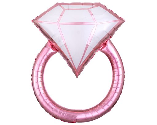 BLUSH WEDDING RING SUPERSHAPE FOIL BALLOON