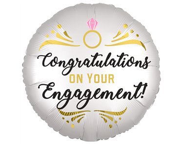 18in SATIN ENGAGEMENT FOIL BALLOON