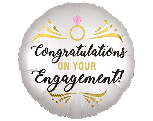 18in SATIN ENGAGEMENT FOIL BALLOON