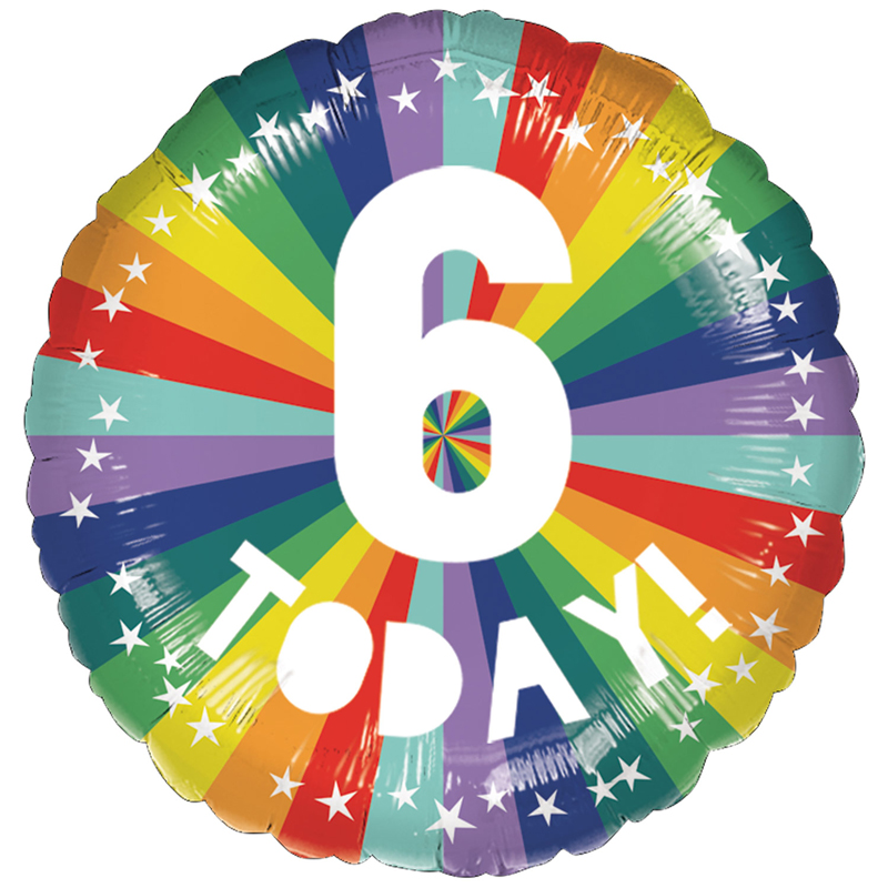 18in 6 TODAY BIRTHDAY BRIGHTS FOIL BALLOON