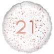 18in ROSE GOLD 21 FOIL BALLOON