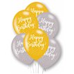 6PK 27cm HAPPY BIRTHDAY LATEX BALLOONS