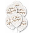 6PK 27cm ENGAGEMENT LATEX BALLOONS