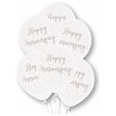 6PK 27cm HAPPY ANNIVERSARY LATEX BALLOONS
