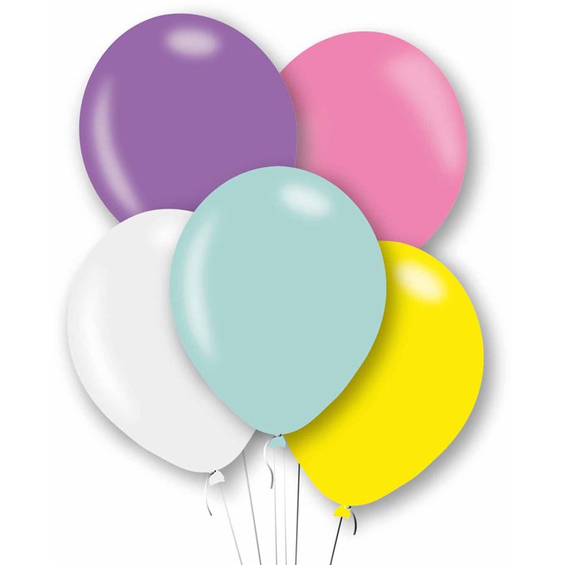 6PK 27.cm ASST PEARL LATEX BALLOONS
