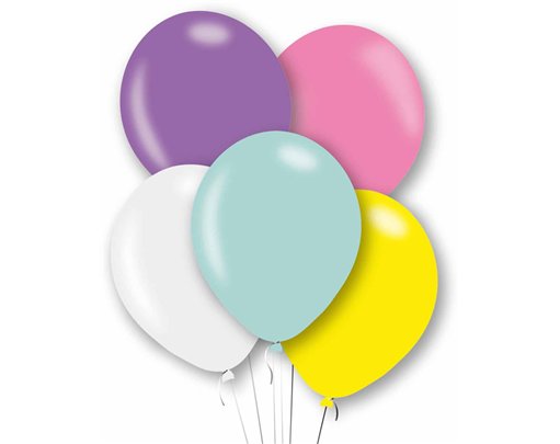 6PK 27.cm ASST PEARL LATEX BALLOONS