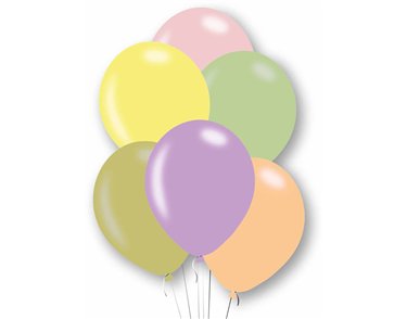 6PK 27.cm ASST MACAROON LATEX BALLOONS