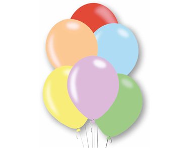 6PK 27.5cm ASST MACAROON PASTEL LATEX BALLOONS