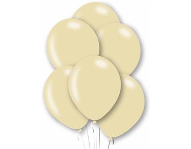 6PK 27cm PEARL IVORY LATEX BALLOONS