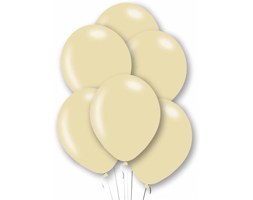 6PK 27cm PEARL IVORY LATEX BALLOONS