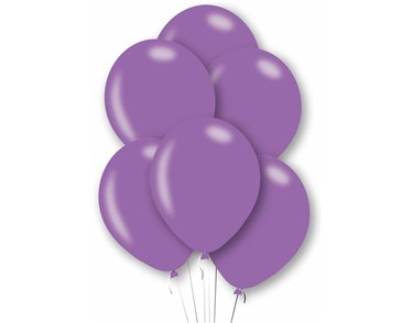 6PK 27.5cm METALLIC PURPLE LATEX BALLOONS