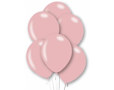 10PK 27.5cm METALLIC ROSE GOLD LATEX BALLOONS